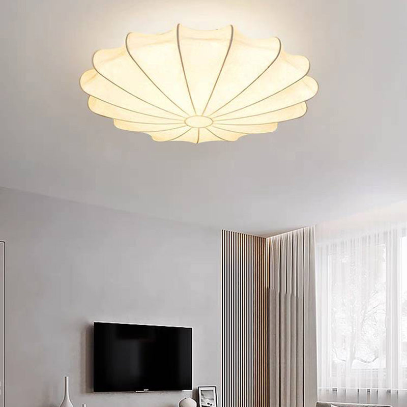 Ritta Design LED Deckenleuchte Weiß Schlaf/Wohnzimmer Stoff-Letslighting