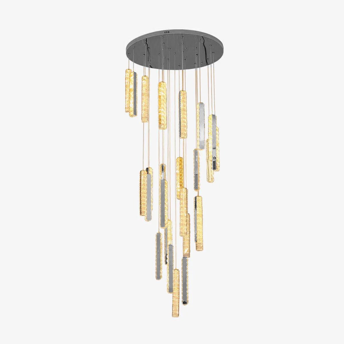 Lustra Kronleuchter Villa Forci Anhänger Silber Modern-Letslighting