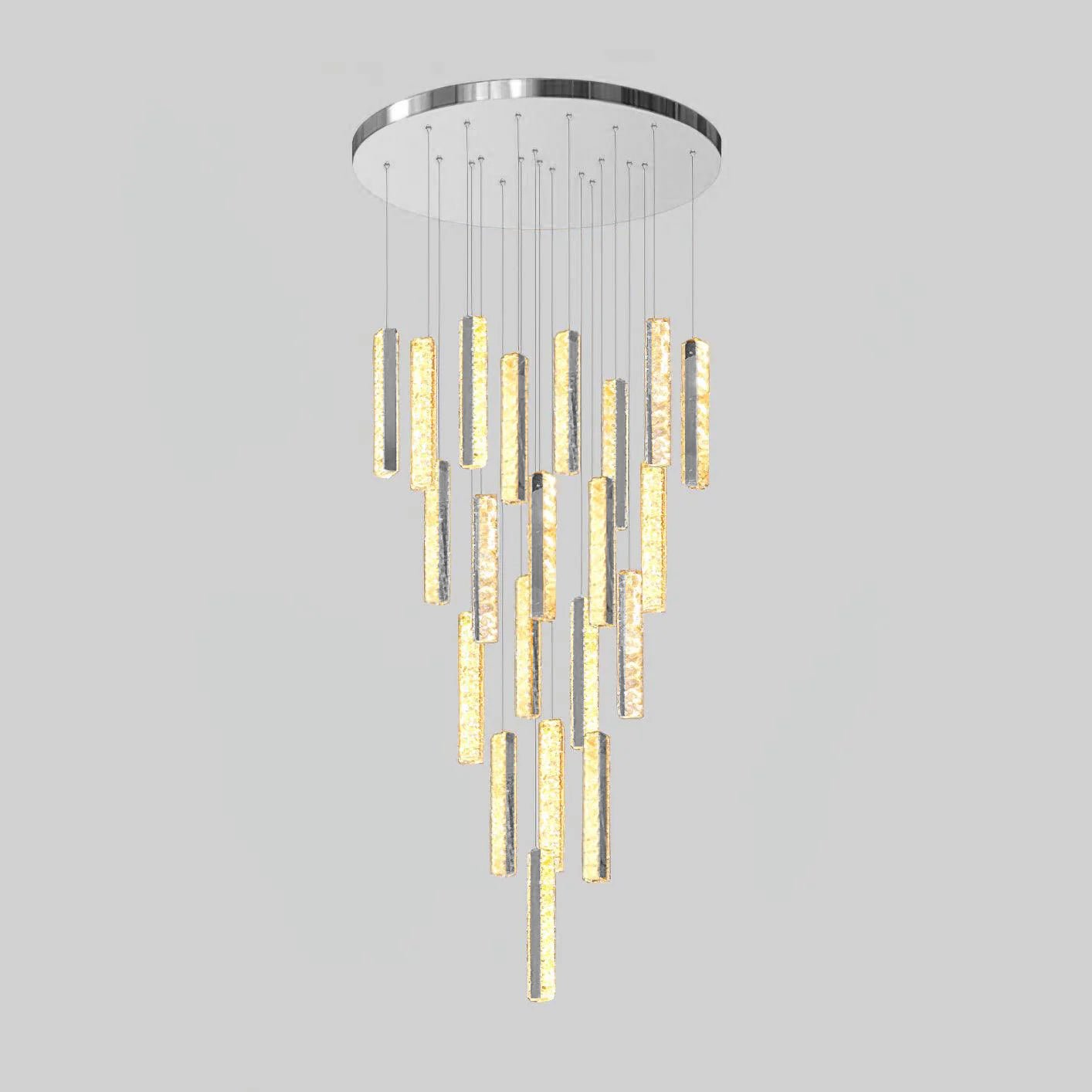 Lustra Kronleuchter Villa Forci Anhänger Silber Modern-Letslighting