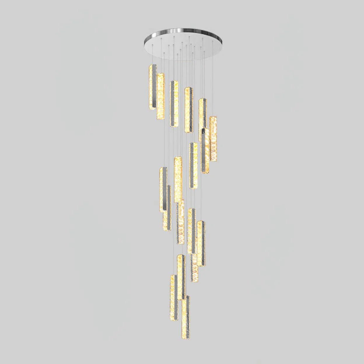 Lustra Kronleuchter Villa Forci Anhänger Silber Modern-Letslighting