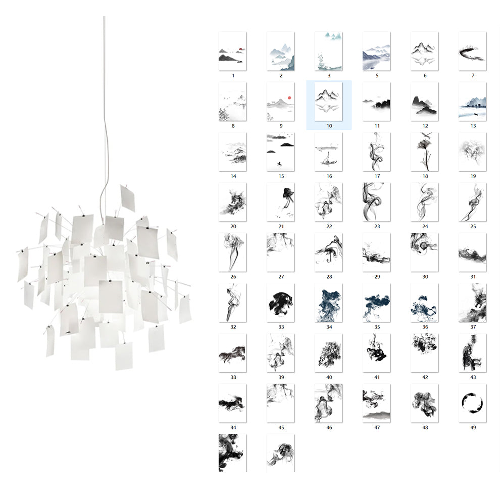 Ortheen Moderner Kronleuchter aus Papier-Letslighting