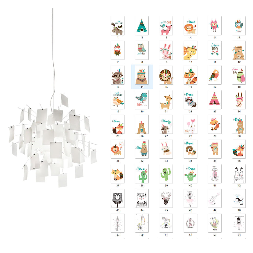 Ortheen Moderner Kronleuchter aus Papier-Letslighting