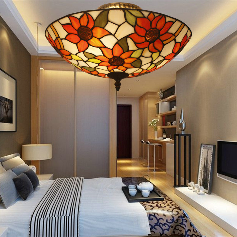 Arisha Luxuriöse Deckenleuchte Bunte Sonnenblume Schlafzimmer