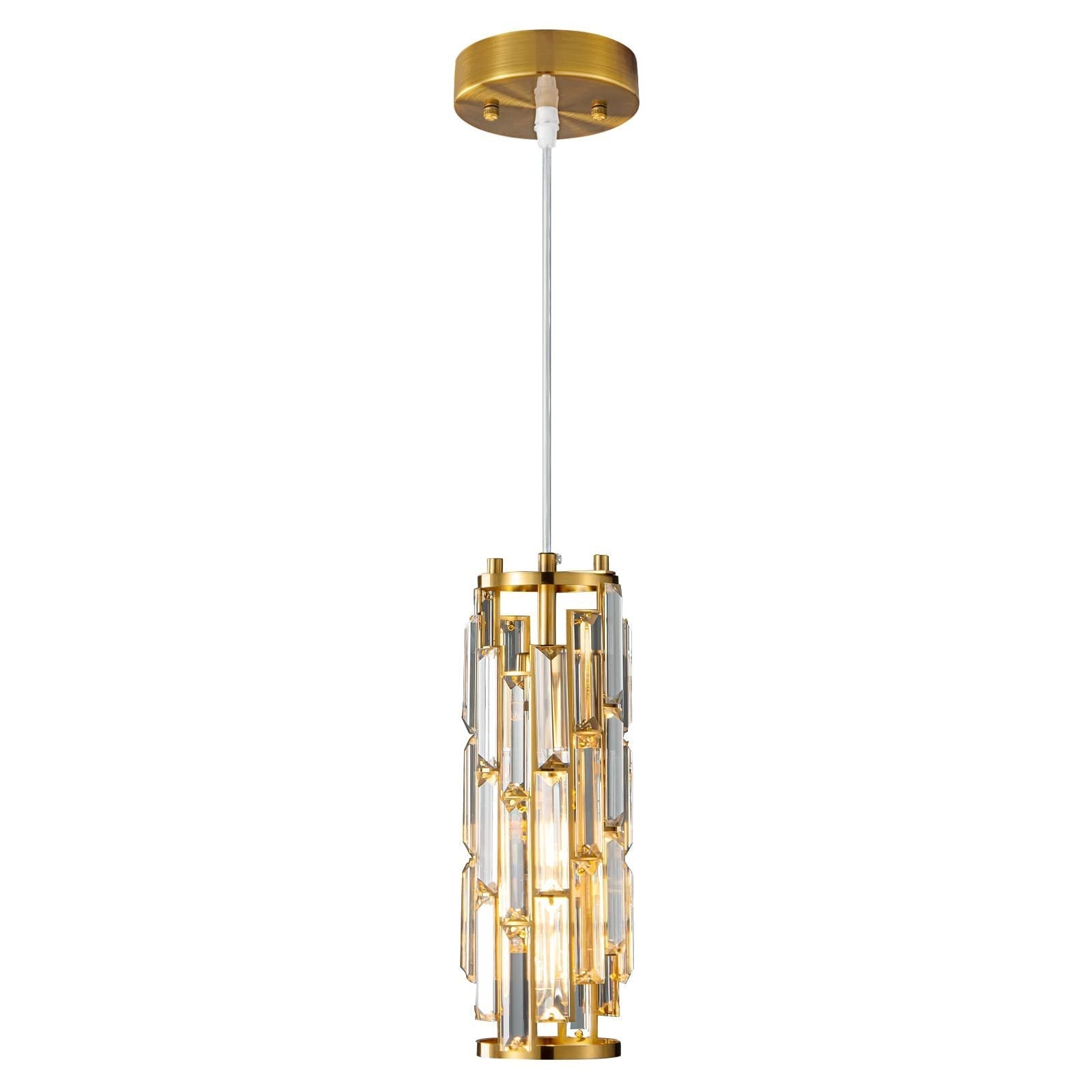 Kristy Design Clusterförmig LED Pendelleuchte Schwarz/Gold Esszimmer Esstisch Kristall 1/3/4-flammig