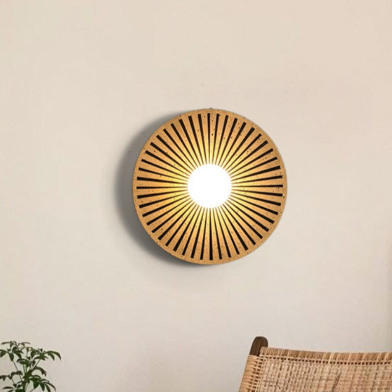 Valentina Vintage Rund LED Innenwandleuchte Harz Schlaf Wohnzimmer