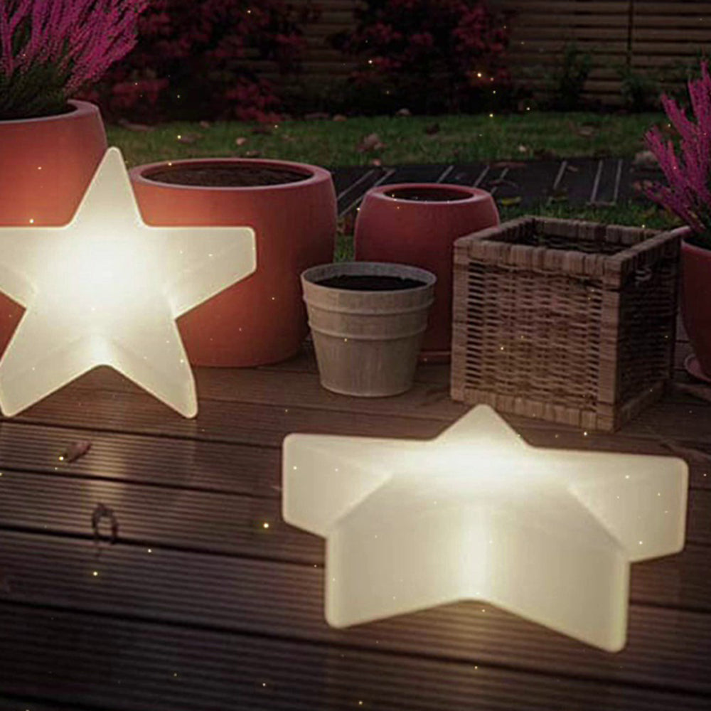 AriaModern Sternform LED Außenstehleuchte weiß Garten Acryl 20/30/40/60 CM Lang
