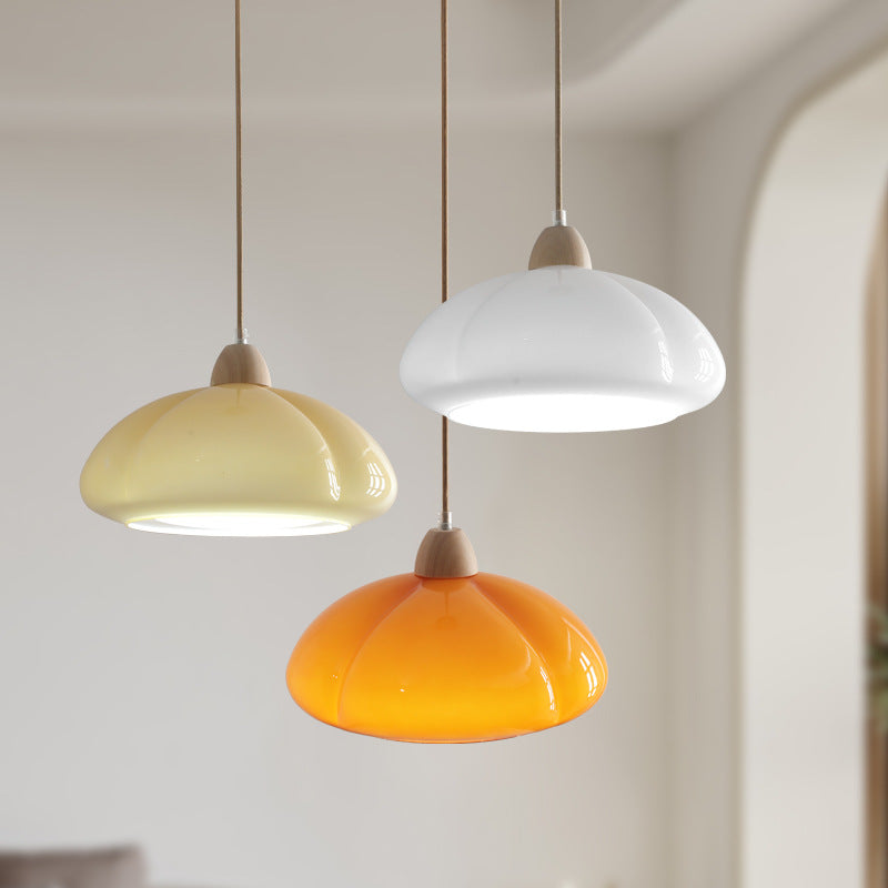 Valentina Retro Kürbis Pendelleuchte Glas Ess/Schlafzimmer