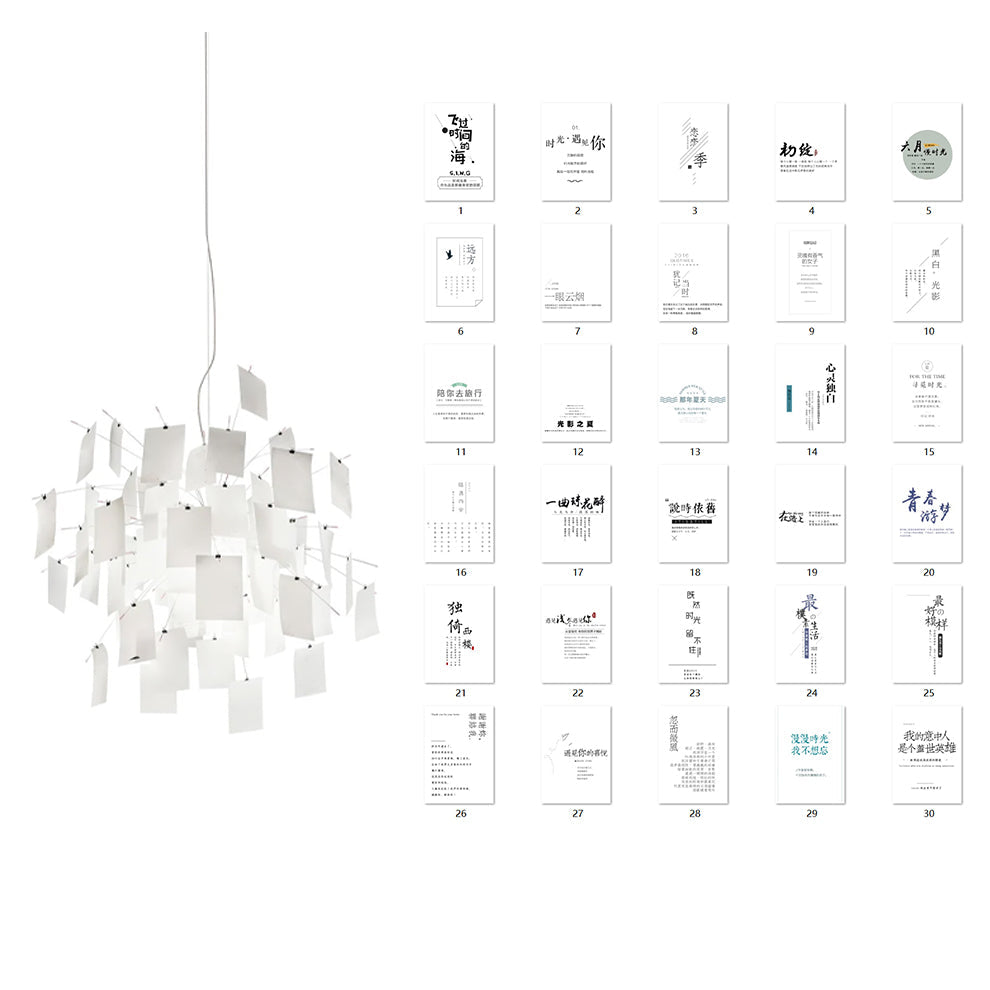 Ortheen Moderner Kronleuchter aus Papier-Letslighting