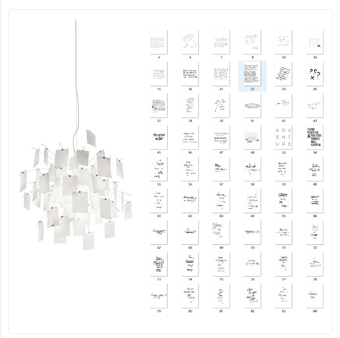 Ortheen Moderner Kronleuchter aus Papier-Letslighting
