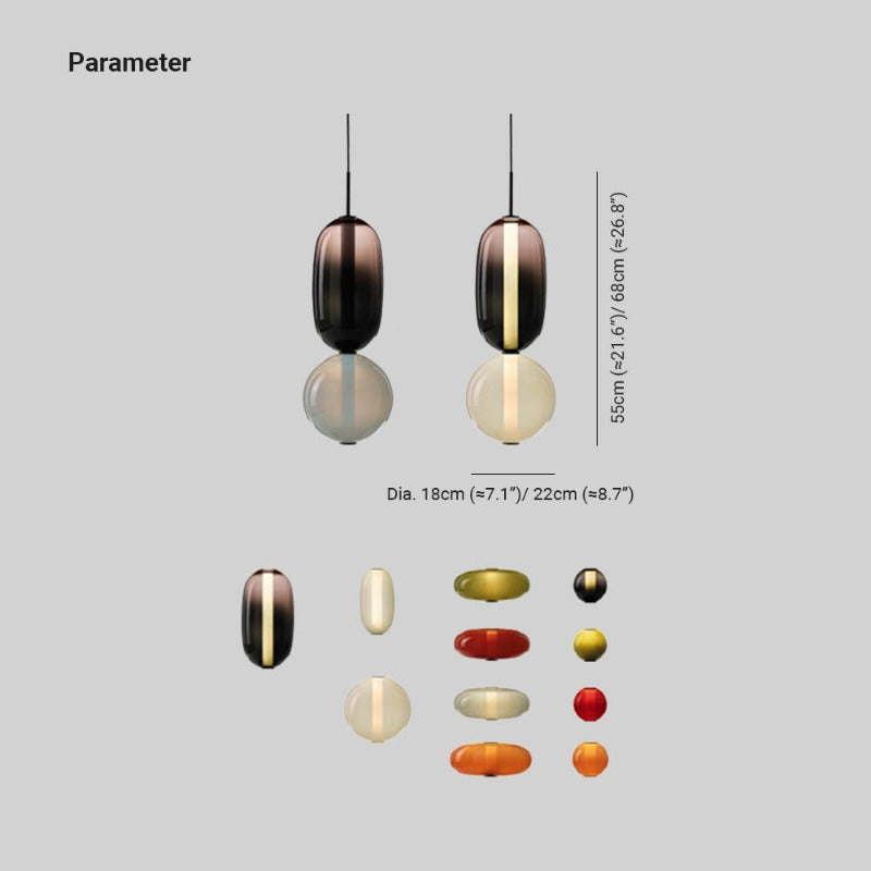 Syro Pendelleuchte mit kandiertem Glas