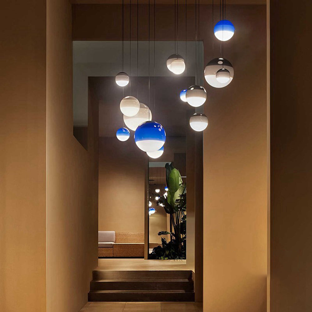Valentina Bunte Pendelleuchte Glas Kugel Schlafzimmer/Wohnzimmer