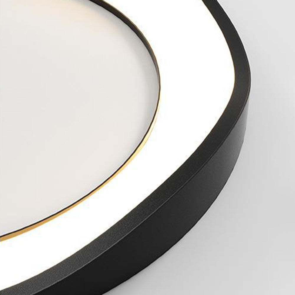 Arisha Modern LED Pendelleuchte Ring Esstisch, Schwarz/Weiß, Metall Acryl