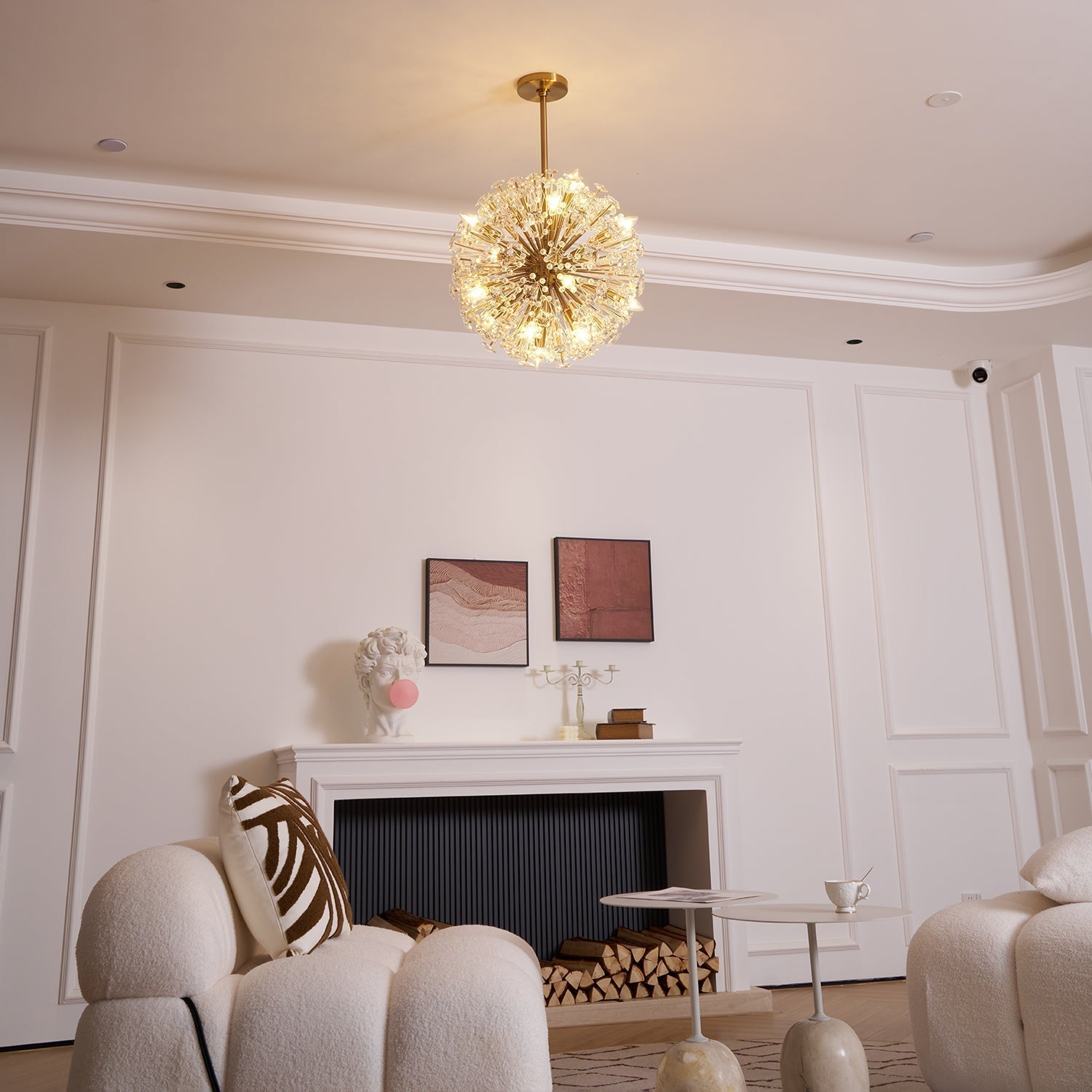 Aurora Chandelier Dickinson Gold Crystal Starburst - Neutralighting