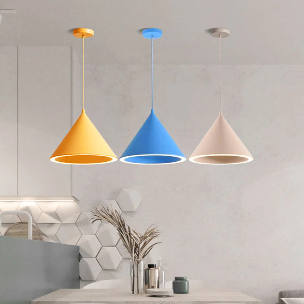 Valentina Minimalistische LED Pendelleuchte Weiß/Schwarz Schlafzimmer Acryl