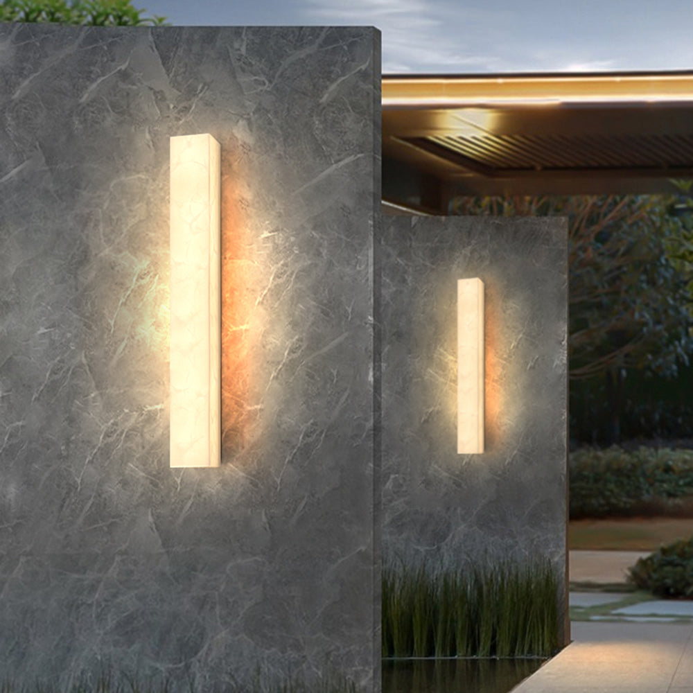 Arisha Modern Rechteckig LED Solar Außenwandleuchte Acryl Garten Flur