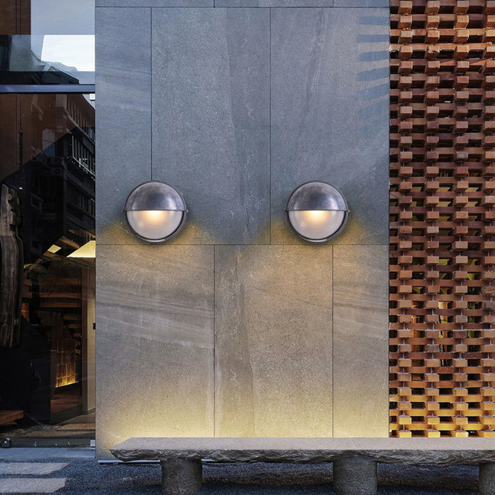 Ray Wasserdichte Wandleuchte Modern Innen Außen, 3 Farben, Metall Glas