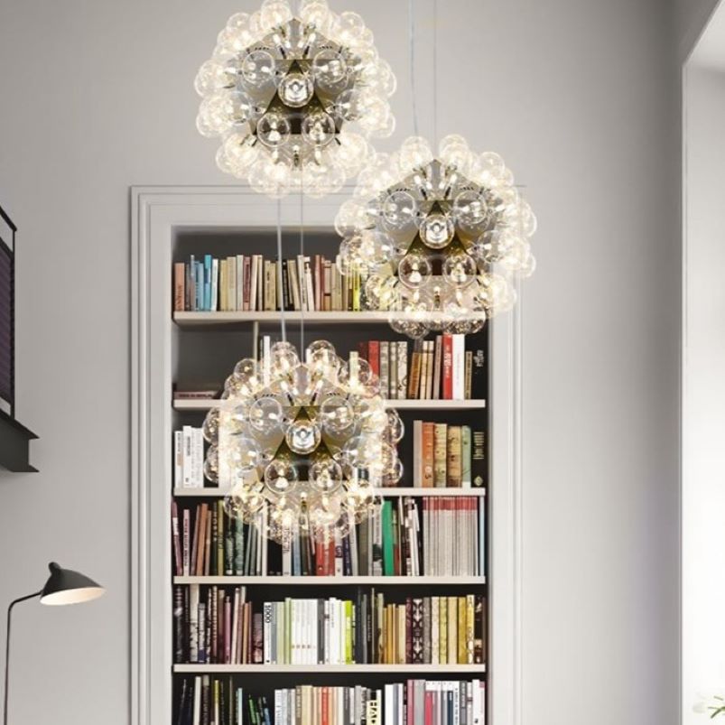 Silva Moderne LED Pendelleuchte Metall Glas Wohnzimmer/Schlafzimmer