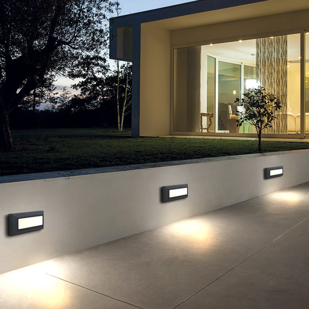 Ray Modern Rechteckig LED Außenleuchte Metall Acryl Garten Terrasse