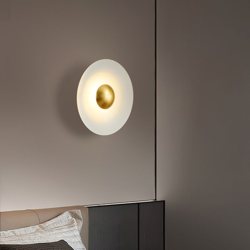 Valentina Minimalistisch Platte LED Innenbereich Wandleuchte Metall Hotel