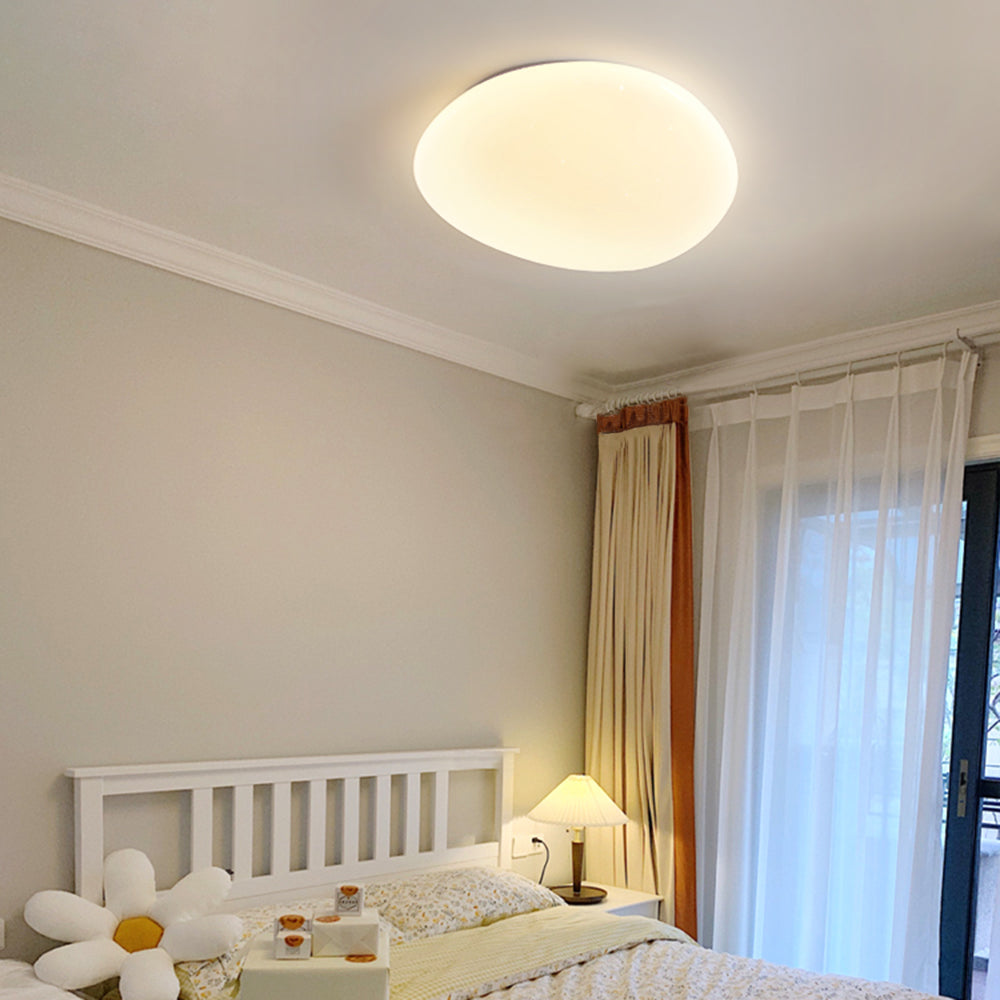 Arisha Deckenleuchte Weiß Kieselsteinform Bade/Schlafzimmer