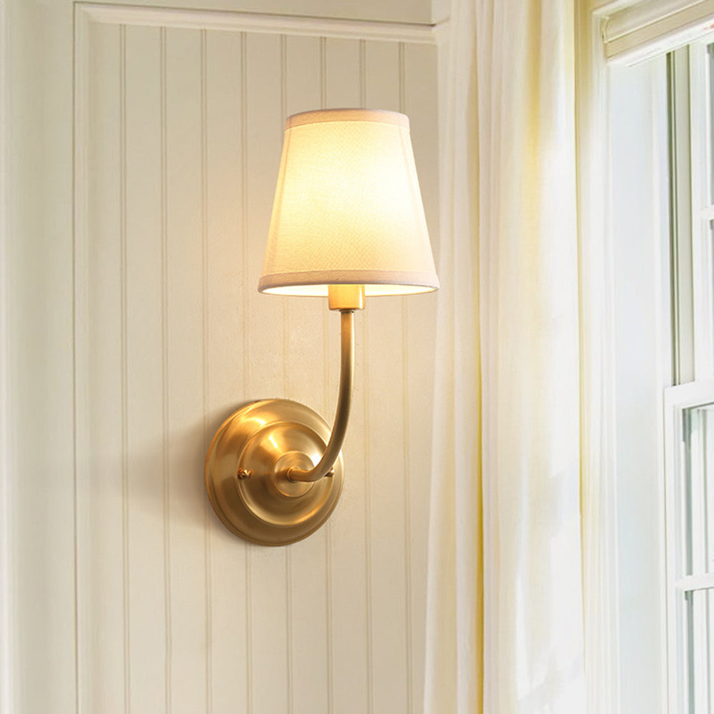 Silva Innen Gold Wandleuchte, 5 Stile Kupfer+Gewebe