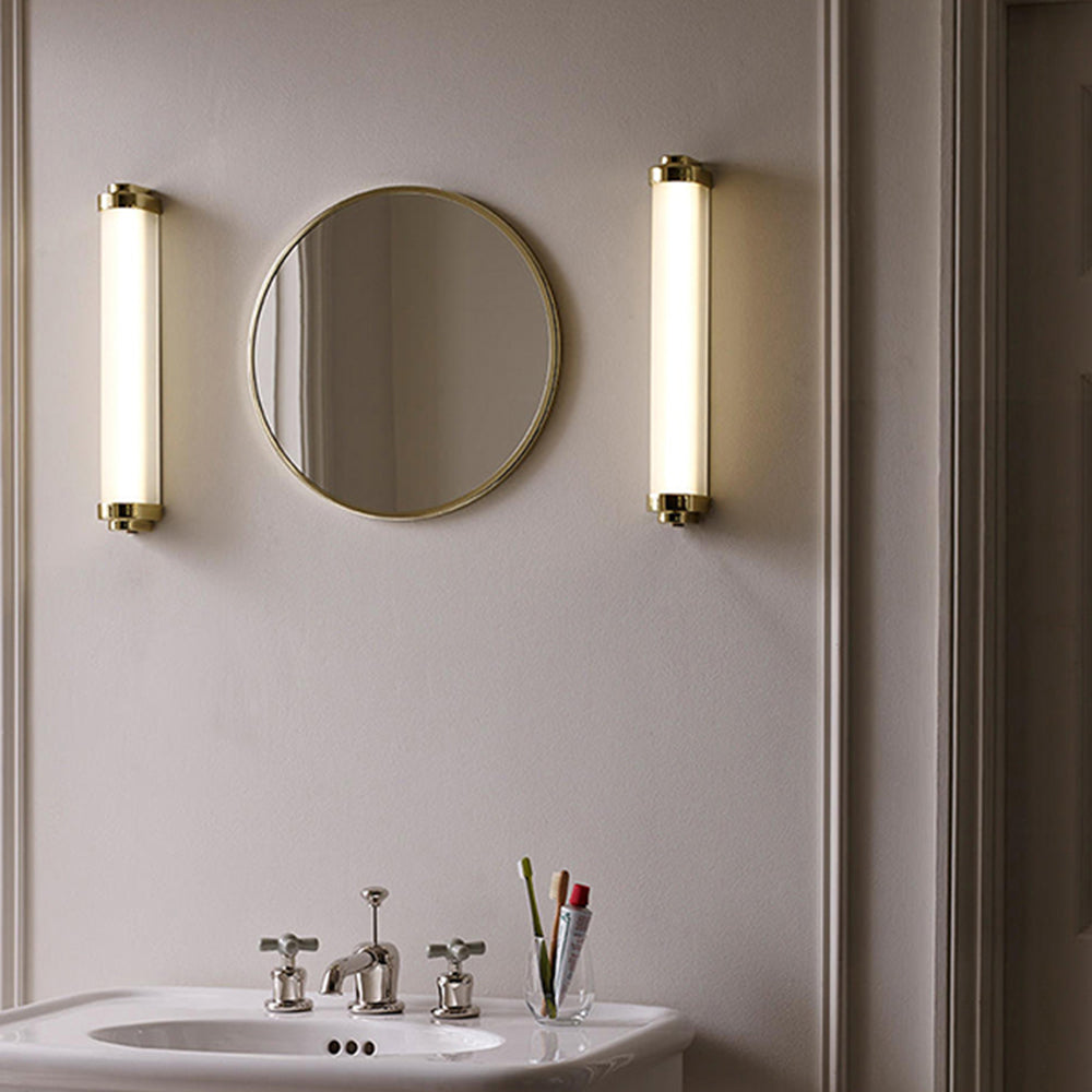 Arisha Minimalistisch Außenwandleuchte, Schwarz & Gold & Silber