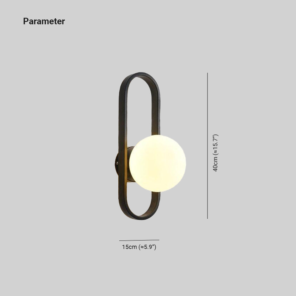 Valentina Moderne LED Wandleuchte Gold/Schwarz, Metall, Glas, Schlafzimmer/Wohnzimmer