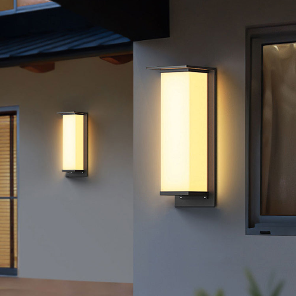 Ray Rechteck Solar Außenwandleuchte Metall Acryl Balkon Terrasse Flur