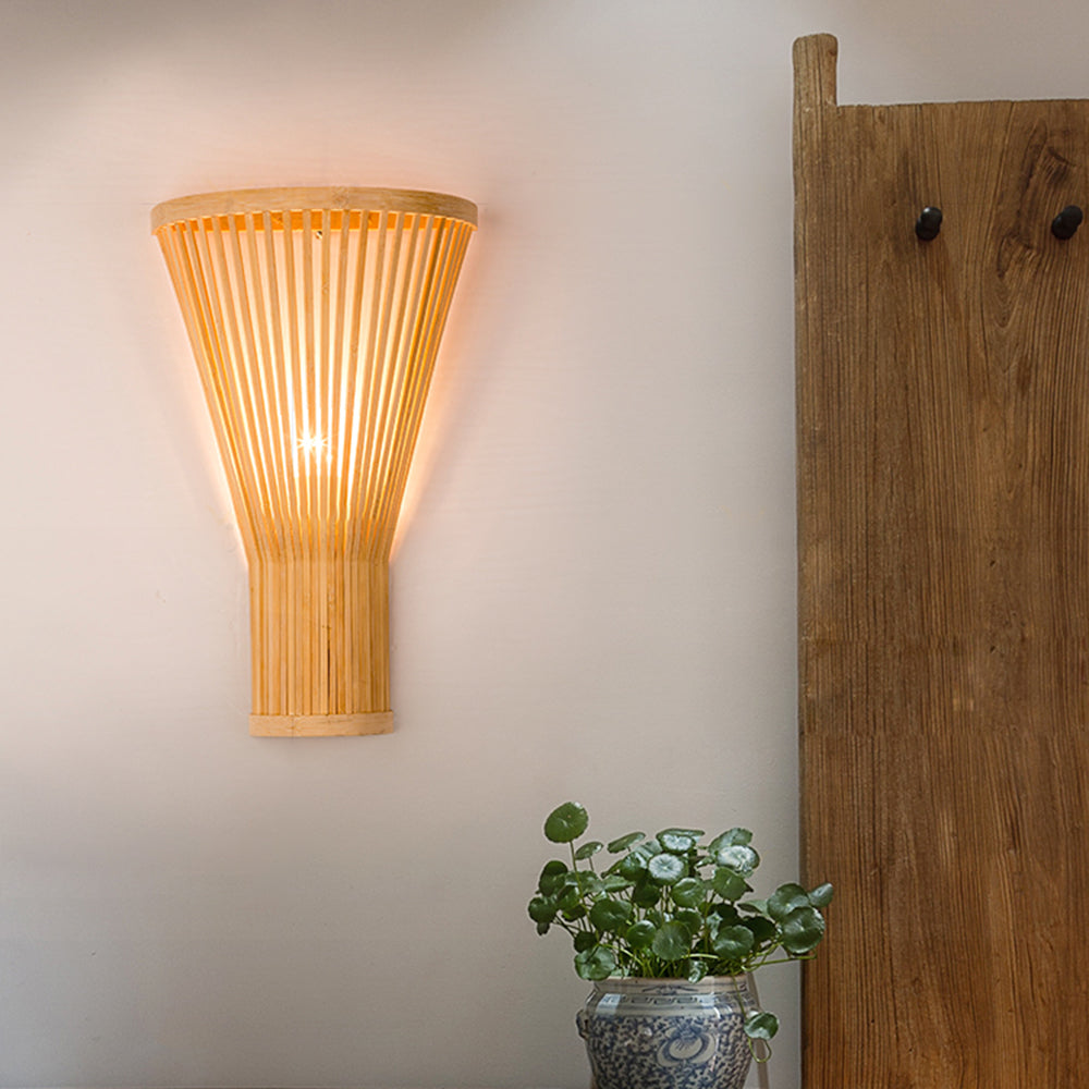 Muto Design LED Wandleuchte Innen Treppenhaus/Wohnzimmer Rattan