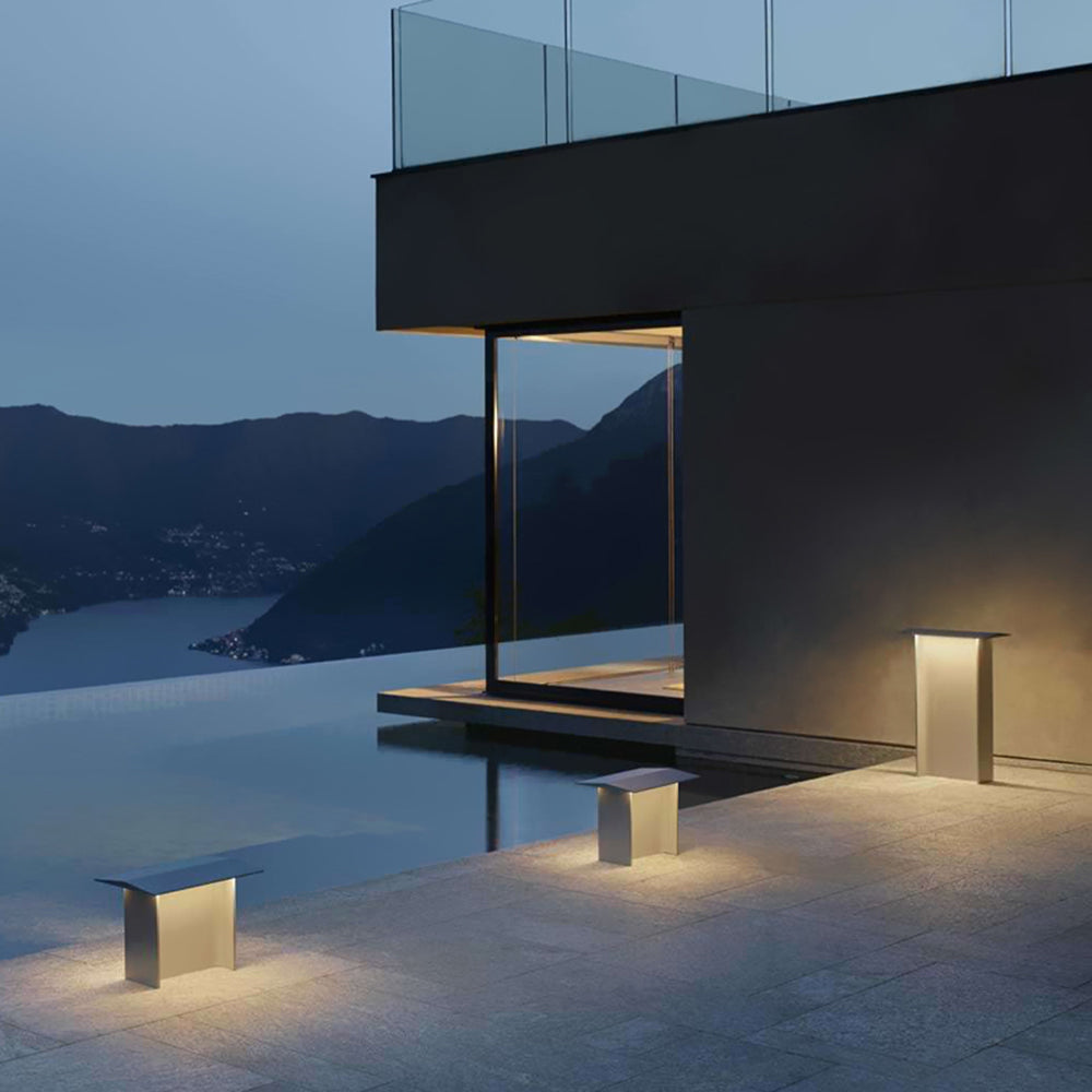 Ray Modern Außen-Pollerleuchte Grau Solar Schwarz/Grau Garten Metall