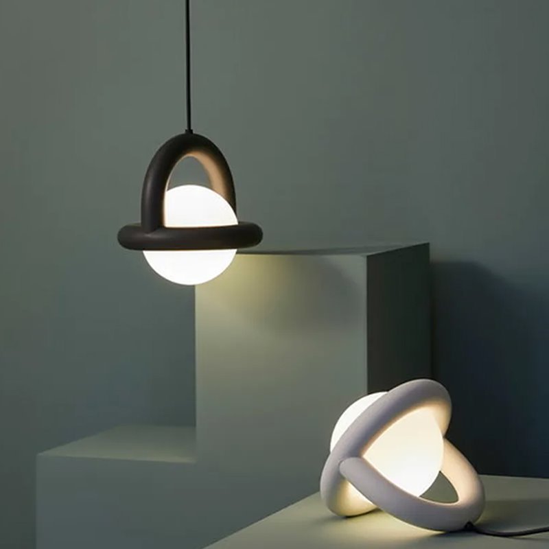 Valentina Ballon LED Pendelleuchte Metall/Glas Ess/Wohnzimmer