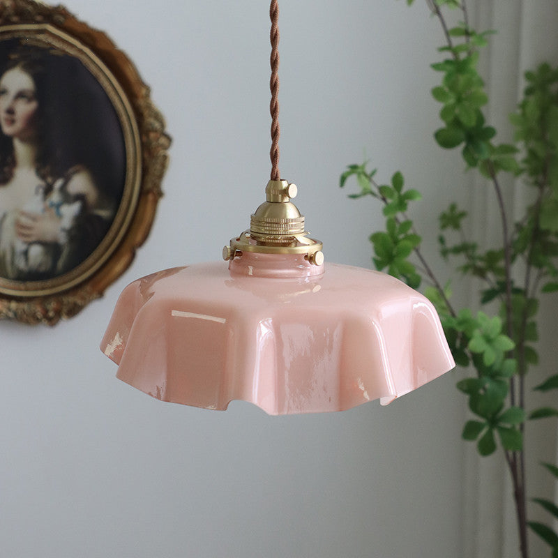 Valentina Vintage LED Pendelleuchte Glas/Holz/Metall Schlaf/Esszimmer