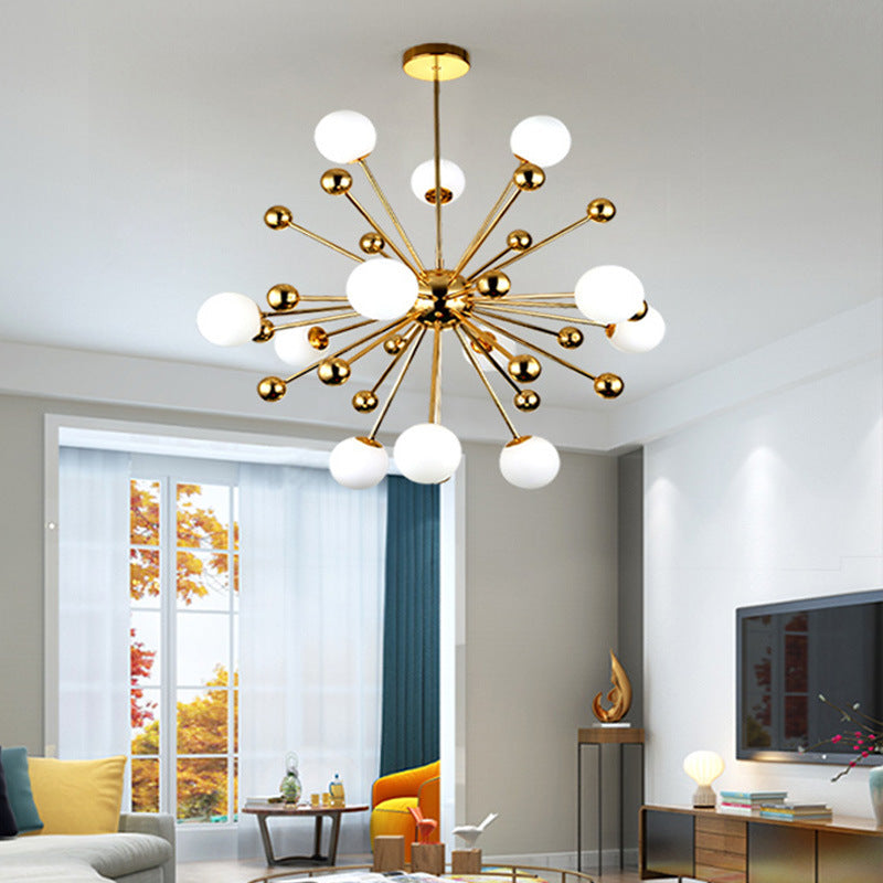 Silva Modern LED Kronleuchter Gold Glas Wohn/Esszimmer/Schlafzimmer