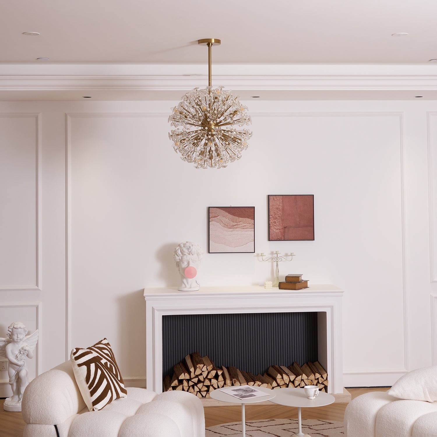 Aurora Chandelier Dickinson Gold Crystal Starburst - Neutralighting