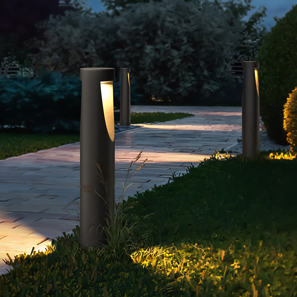 Ray Modern Stehende LED Außenleuchte Schwarz Garten Metall 2 Größen 50/60cm
