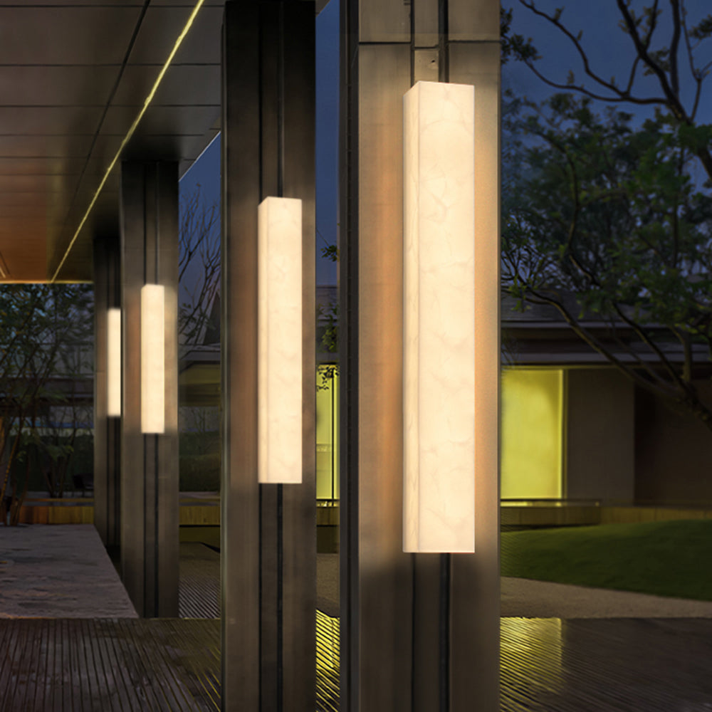 Arisha Modern Rechteckig LED Solar Außenwandleuchte Acryl Garten Flur