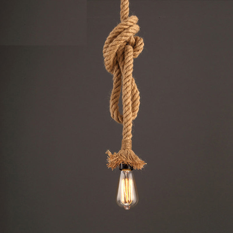 Silva Retro Industrial LED Pendelleuchte Hanfseil Cafe/Restaurant