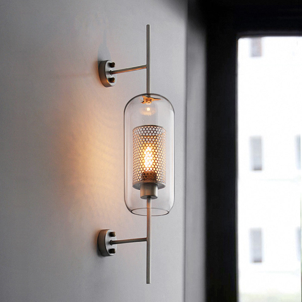 Valentina Industrial LED Wandleuchte Global, Silber/Gold, Innen