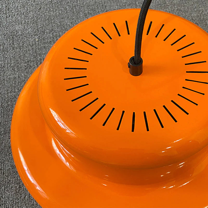 Arisha Vintage Pendelleuchte Orange Metall Esszimmer