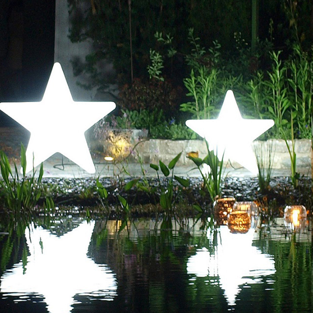 AriaModern Sternform LED Außenstehleuchte weiß Garten Acryl 20/30/40/60 CM Lang