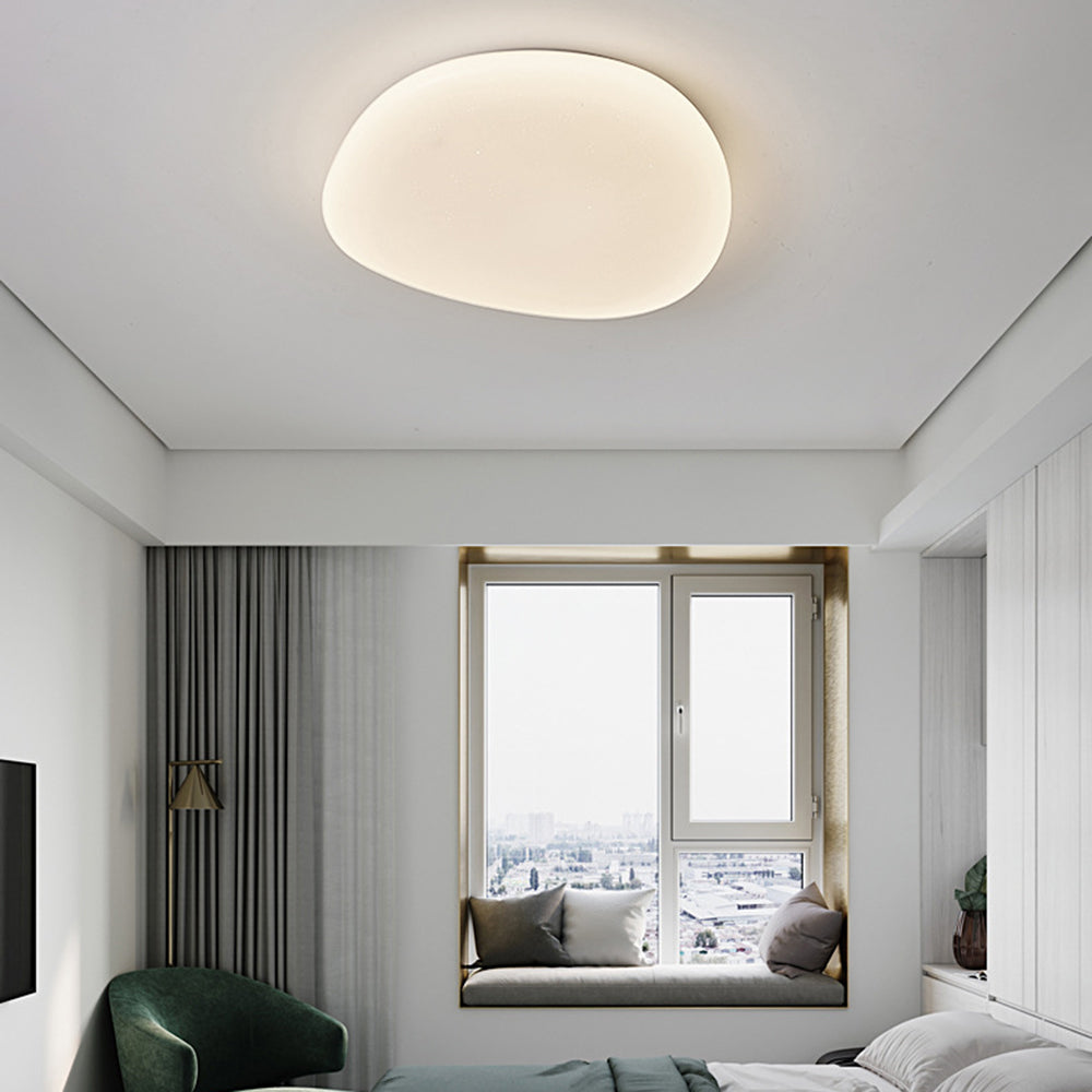 Arisha Deckenleuchte Weiß Kieselsteinform Bade/Schlafzimmer