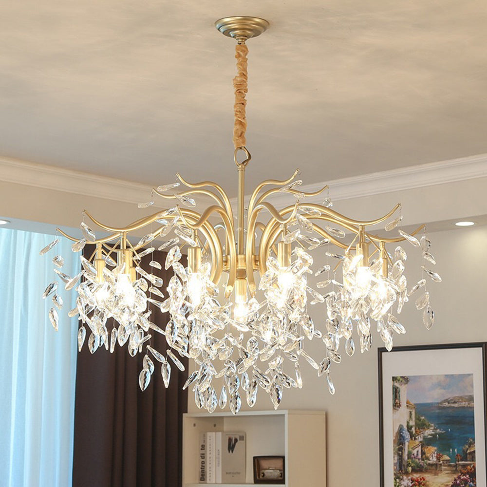 Kristy Kronleuchter Antiquität Schwarz/Gold Wohnzimmer Kristall-Letslighting