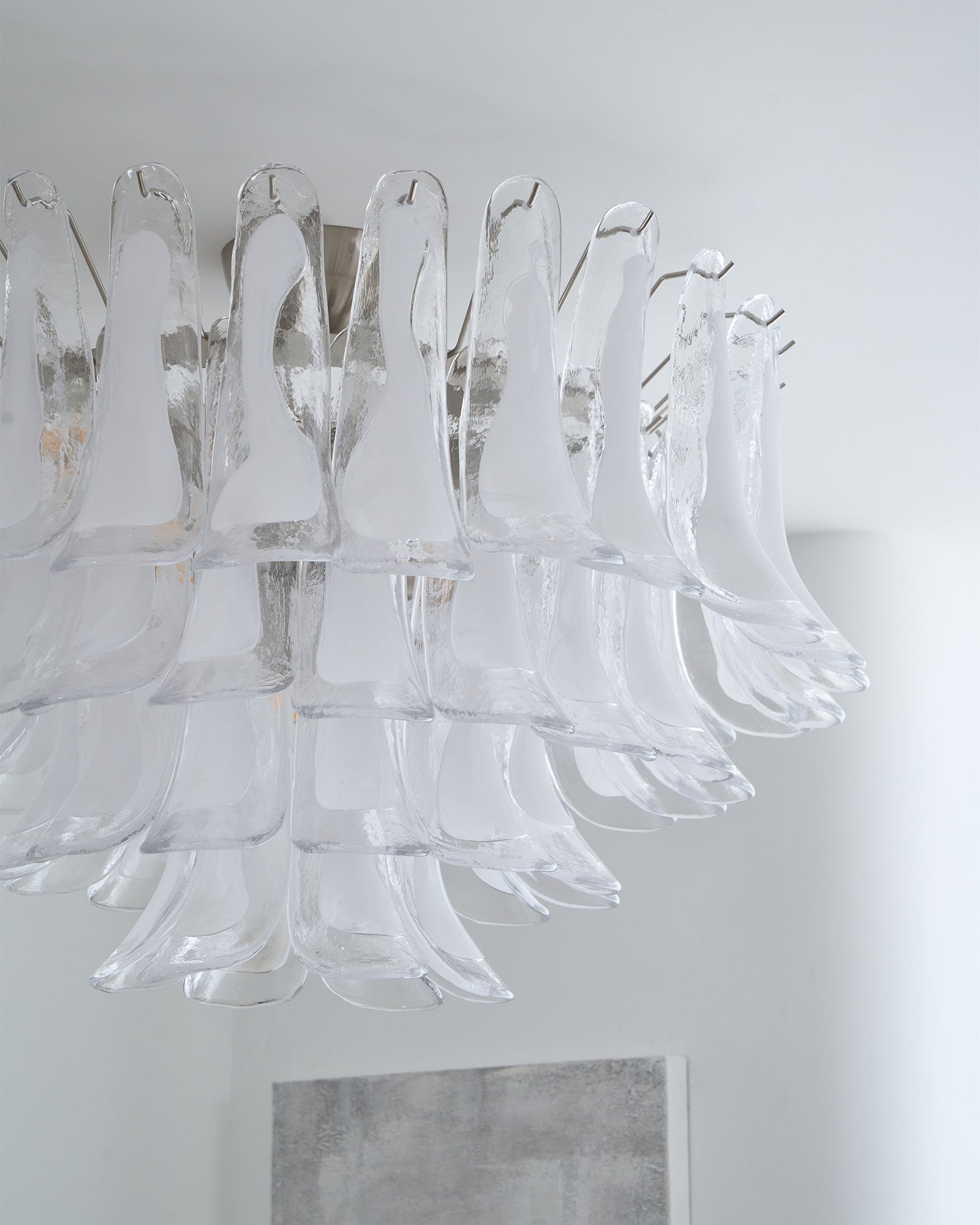 Aurora Ceiling Lamp Clear Glass Wave Layered Elegant - Neutralighting