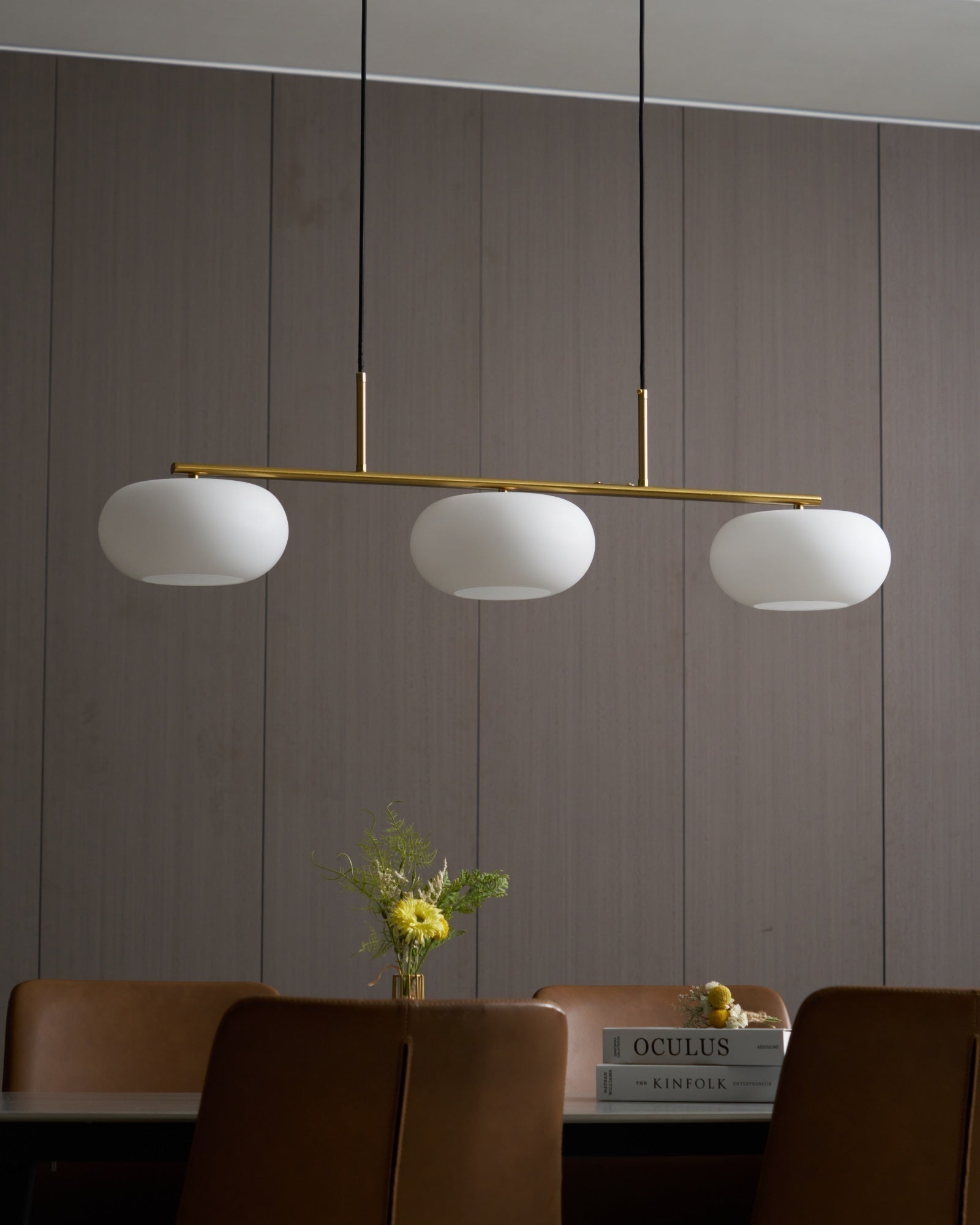 Lustra Pendelleuchte 3-Licht Kugelförmig Linear-Letslighting