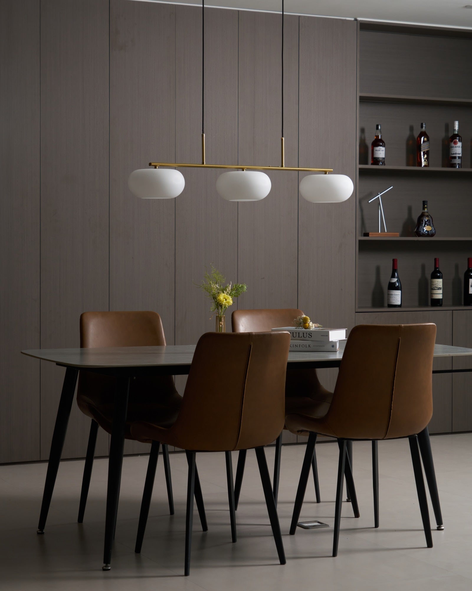 Lustra Pendelleuchte 3-Licht Kugelförmig Linear-Letslighting