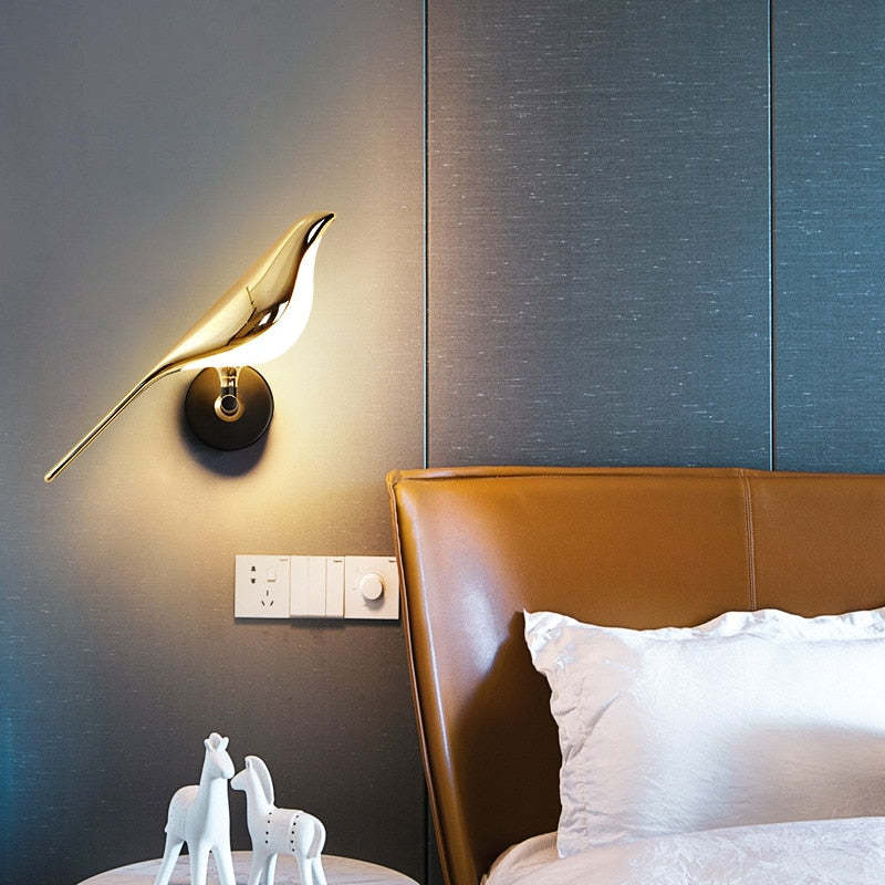 Arisha Minimalist Design LED Wandleuchte Gold Wohn/Schlaf/Kinderzimmer Metall&Acryl