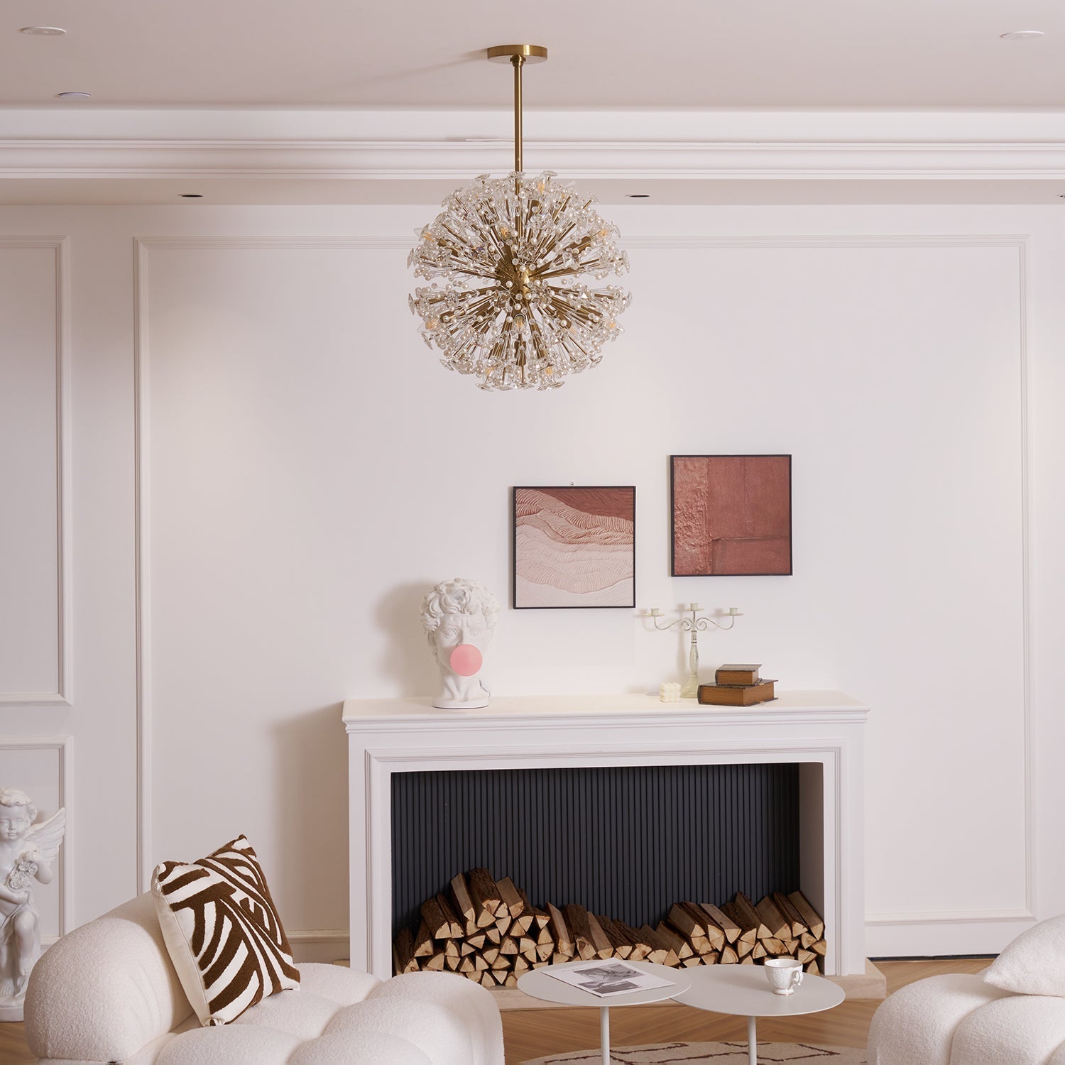 Aurora Chandelier Dickinson Gold Crystal Starburst - Neutralighting