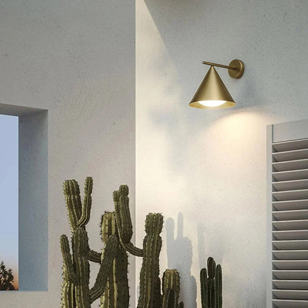 Arisha Vintage Design LED Außenwandleuchte Gold/Schwarz Flur/Garten Metall 3 Größen 24/28/41cm