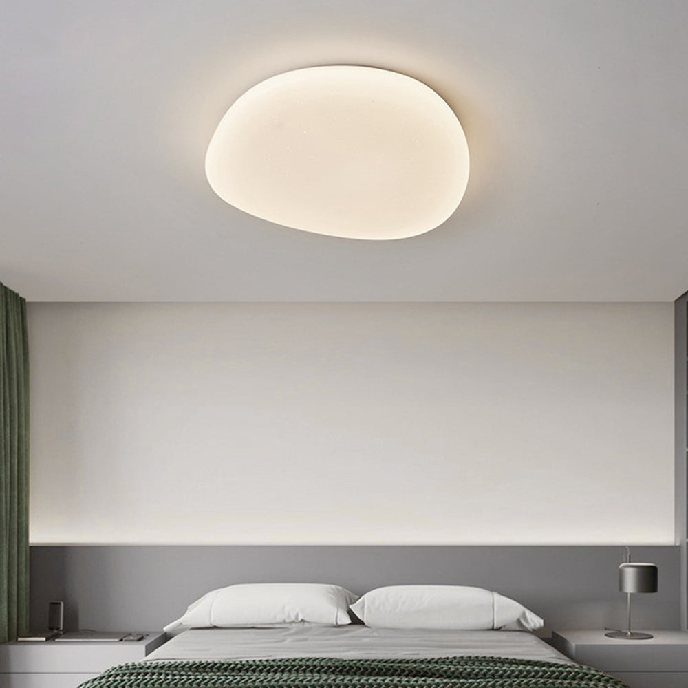 Arisha Deckenleuchte Weiß Kieselsteinform Bade/Schlafzimmer