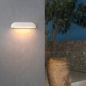 Ray Minimalistisch Bogen LED Außenwandleuchte Schwarz/Weiß Flur/Garten Metall